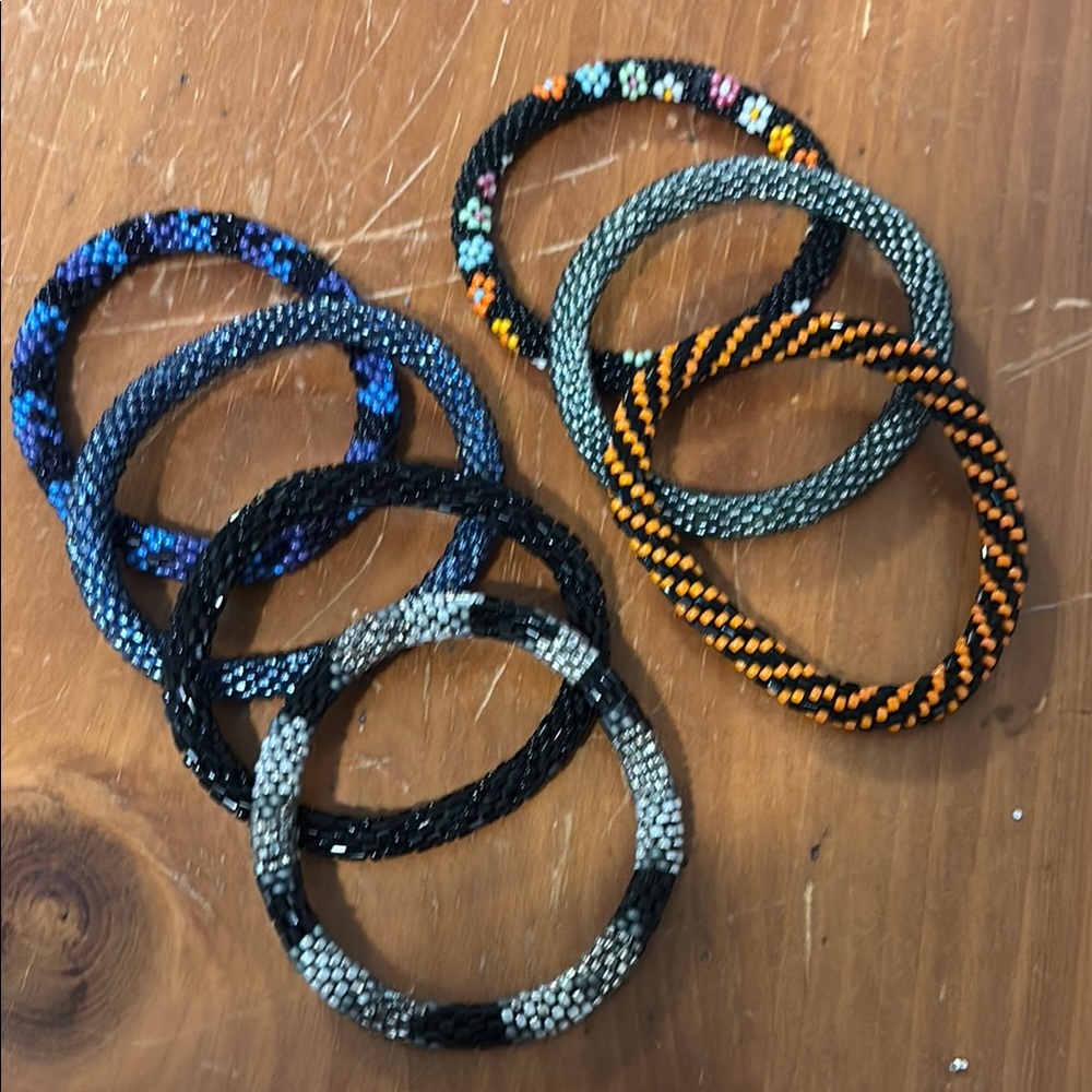 7 Beaded bracelets (all together)